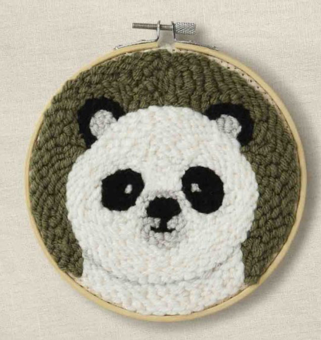 DIY Punch Needle pakket, DMC kit panda