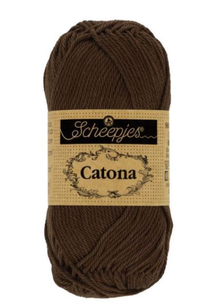 Scheepjes Catona - 162 Black Coffee 125m/50g