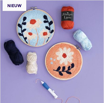 DIY Punch needle pakket: Scheepjes; Kit Flowers
