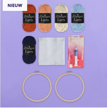 DIY Punch needle pakket: Scheepjes; Kit Flowers