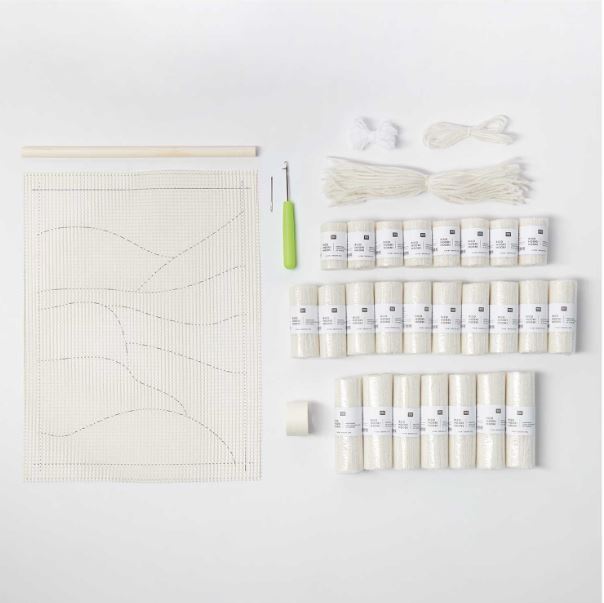 DIY Hooki Hooki pakket - Rico Design, Wall Hanging White Landscape
