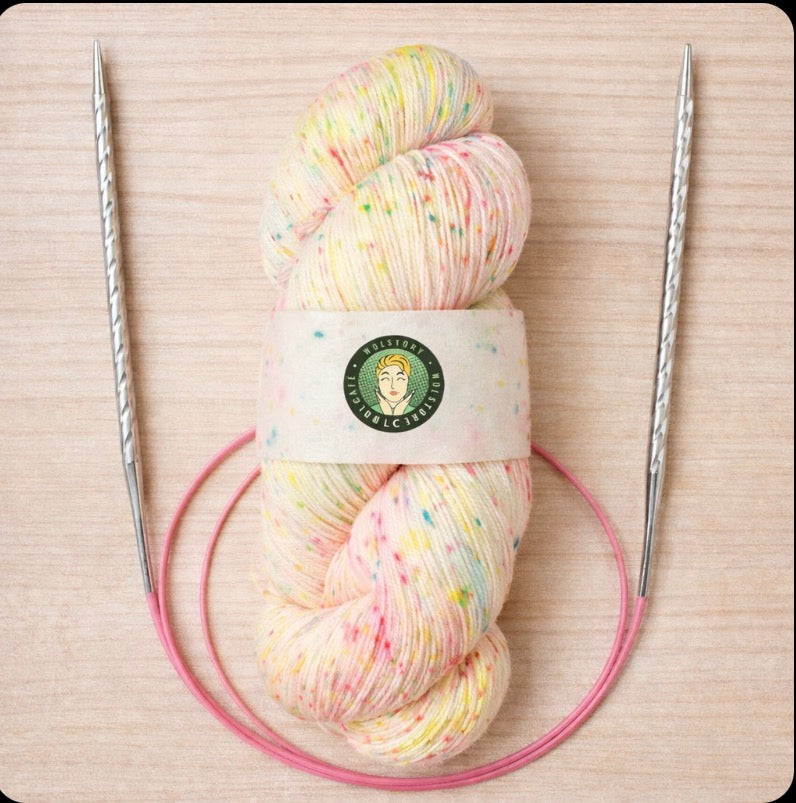 Pakket kousen breien met Addi Unicorn Rondbreinaalden en Symfonie kousenwol