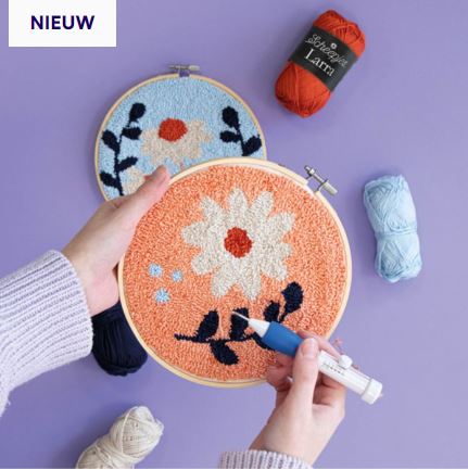 DIY Punch needle pakket: Scheepjes;  Kit Flowers